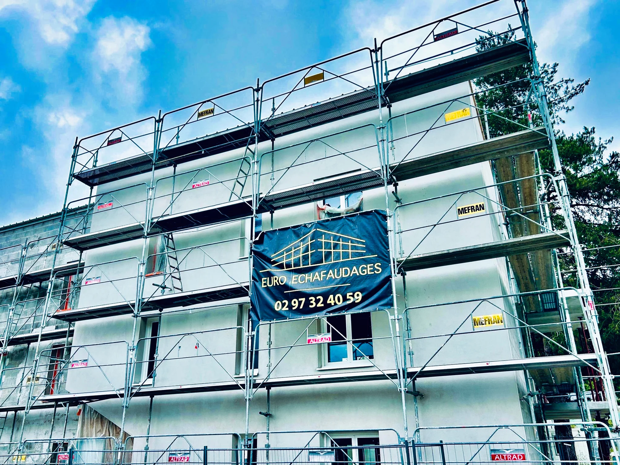 Construction neuve — Hennebont, chantier Euro Échafaudages